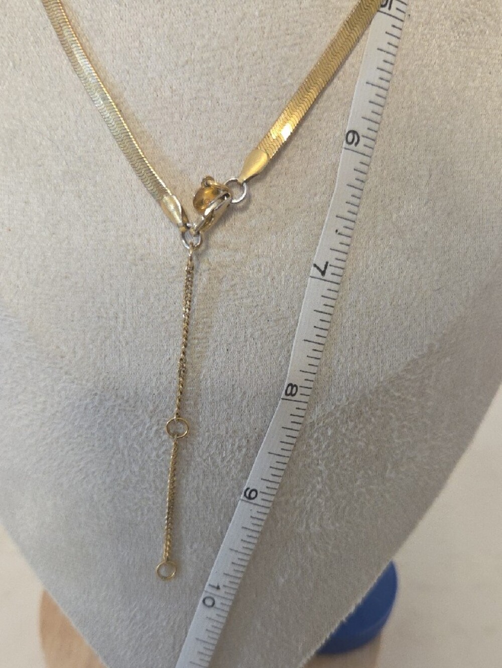 Madewell Gold Herringbone Flat Snake Chain Necklace - Picture 2 of 5
